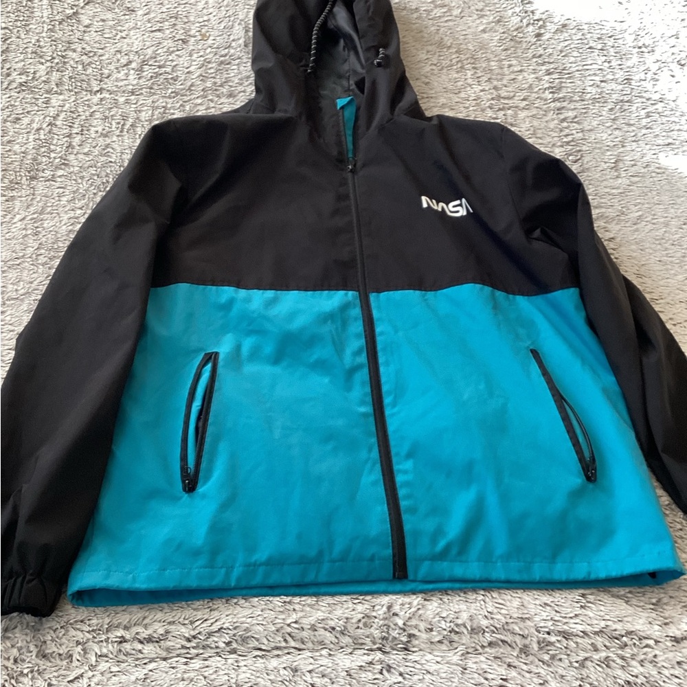 NASA Black and Blue Windbreaker Jacket